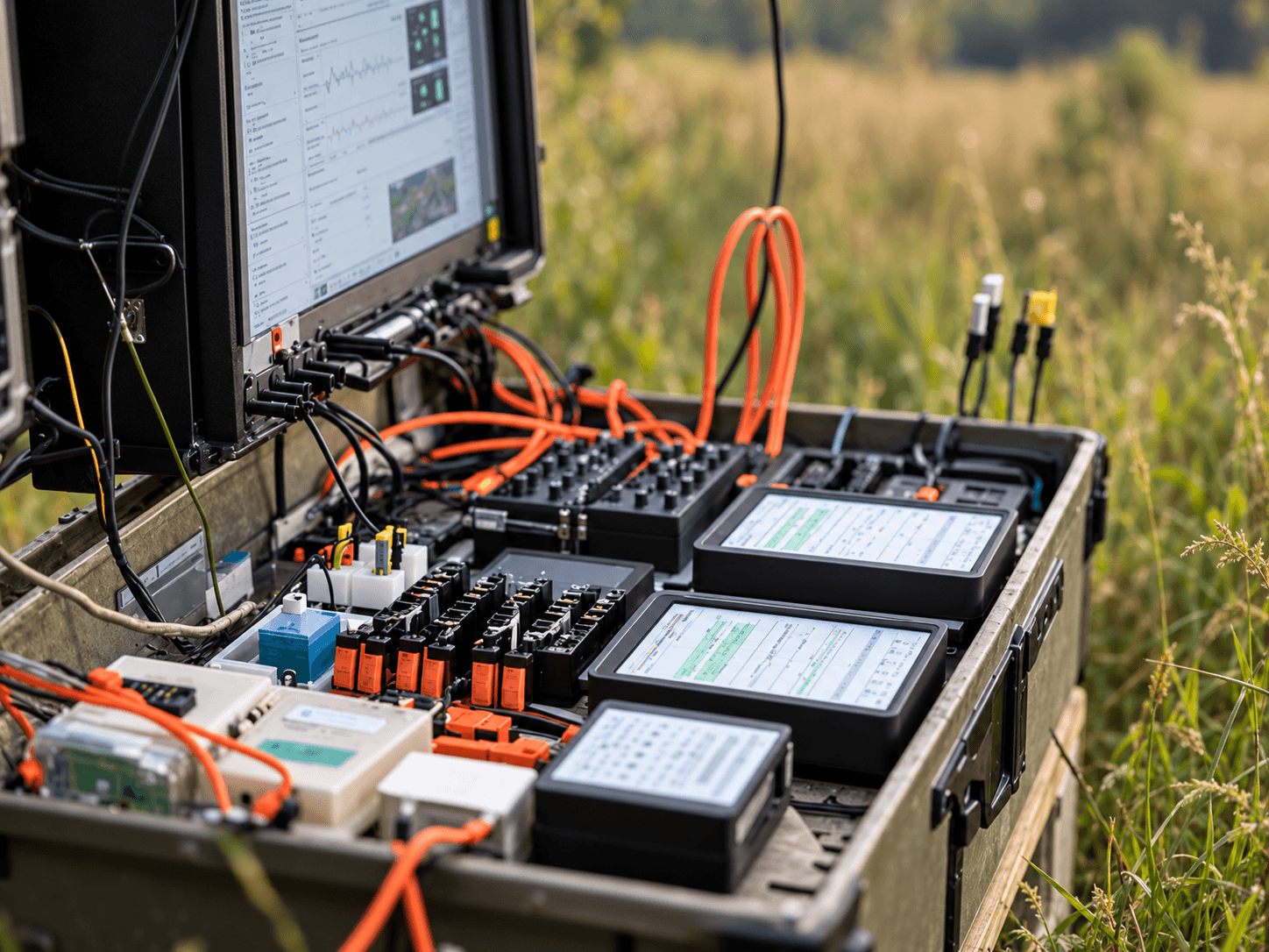 Field-deployed sovereign telemetry installation with real-time waveform monitors and sensor instrumentation